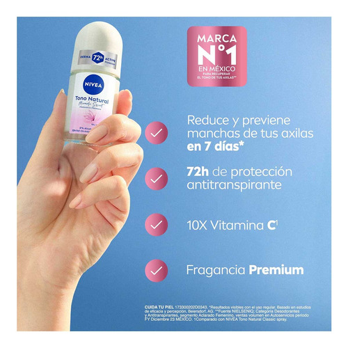 Nivea Tono Natural Miracle Sweet Antitranspirante 72h 50ml Lirio