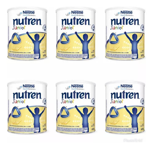 Nutren Junior Sabor Baunilha 400g - Kit C/ 6 Latas
