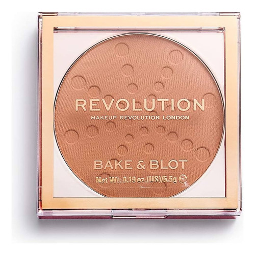 Base de maquillaje en polvo Makeup Revolution Bake & blot Polvos fijadores tono peach - 5.5g