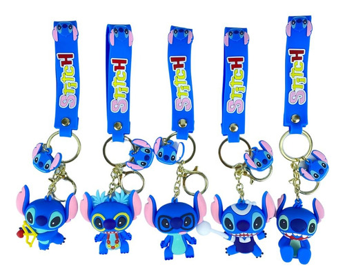 Llavero 3d  Stitch Disney Variados Silicona