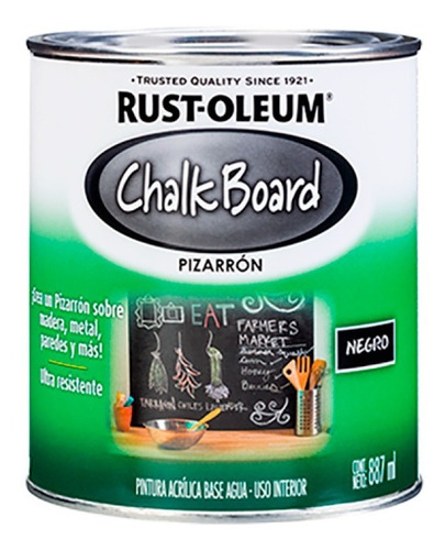 Pizarrón Chalk Board Rust Oleum | Negro | 887ml