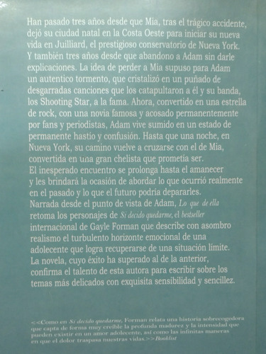 Lo Que Fue De Ella - Gayle Forman (Usado)
