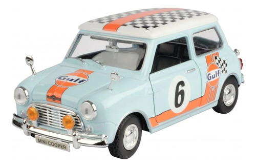 Motormax 79743 1:18 Morris Mini Cooper With Gulf Livery