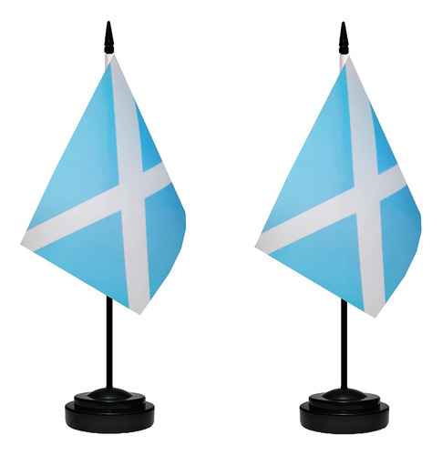 Banderas De Escritorio Tibijoy, Escocia, Poliester, Kit X 2