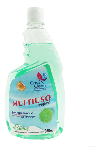 Refil Limpador Multiuso Limpeza Completa Casa Clean Citrus