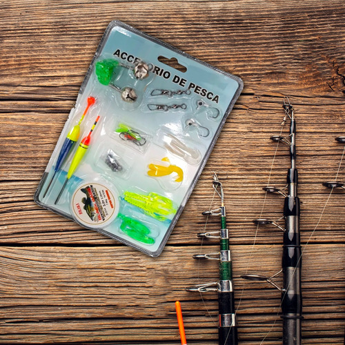 Kit Accesorios Para Pesca Señuelos Nylon Flotadores Plomos