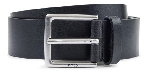 Cinturón Boss De Piel Italiana Contemporáneo Color Negro Talla 80