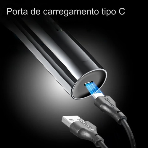 Aparelho De Barbear Kemei Display Led Depilador Elétrico Usb