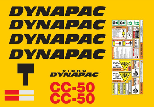 Kit De Calcomanías Para Dynapac Cc50