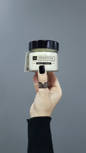 Imagem 3 de 9 de Maçã Verde - Vela Aromática Perfumada Decorativo 140g