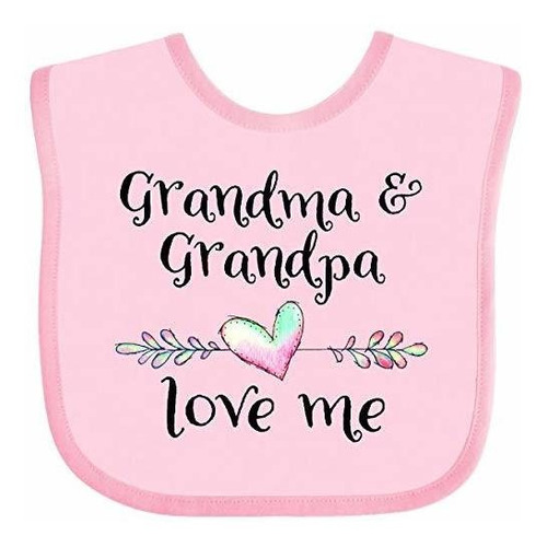 Baberos Para Bebé Inktastic Grandma And Grandpa Love Me- Hea