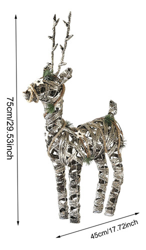 Estatua De Ciervo Navideño, Figura Decorativa Creativa Para