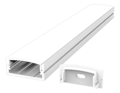 Kit 12 Perfil Led Slim Sobrepor Branco 17mm Barra 2 Metros