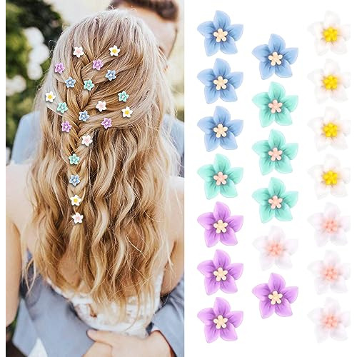 Paderison 20pcs Mini Flower Hair Clips Para Mujer S5ms0