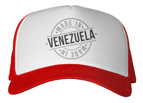 Gorra Venezuela Made Frase Simbolo Gris