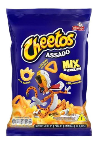 Cheetos Mix De Queijos Elma Chips Pacote Pequeno Kit 6 Und