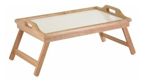 Bandeja De Cama Desayuno Madera Winsome Con Patas Plegable
