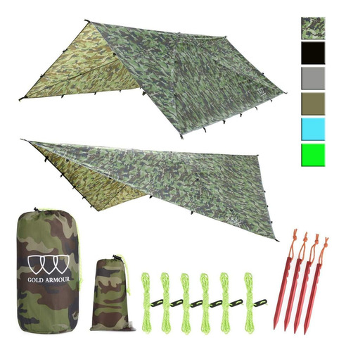 Cubierta De Lluvia Para Hamaca Impermeable Camuflada 3x3 Met