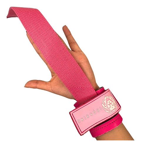 Straps Con Muñequera Y Tira De Levantamiento Para Gym Rosa