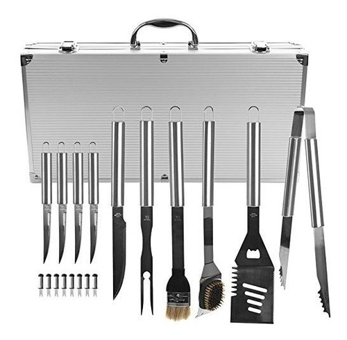 Kit De Herramientas Para Barbacoa Asar A La Parrilla 19 Piez