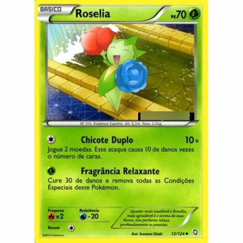 Roselia - Pokémon Planta Incomum 12/124 - Pokemon Card Game