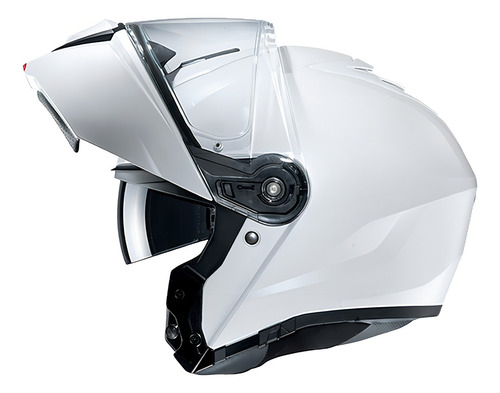 Capacete Hj I90 Articulado Escamoteável Robocop Óculos Solar Interno Solido Branco Tamanho 58