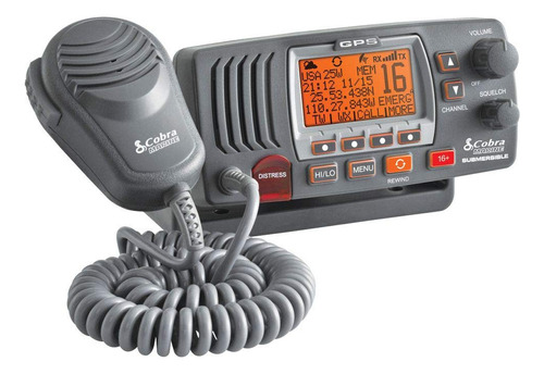 Radio Marina Vhf Montaje Fijo Gps 25 W Integrado Sumergible