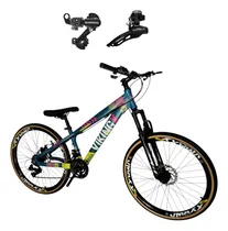 Comprar Bicicleta Vikingx26 T25 24v Slick Fx Amarela Câmbios Shimano