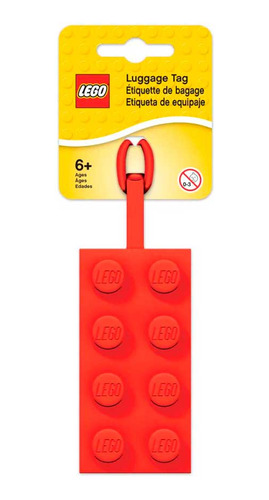 Etiqueta De Bolsa De Lego Iconic Bag Tag 2x4 Red