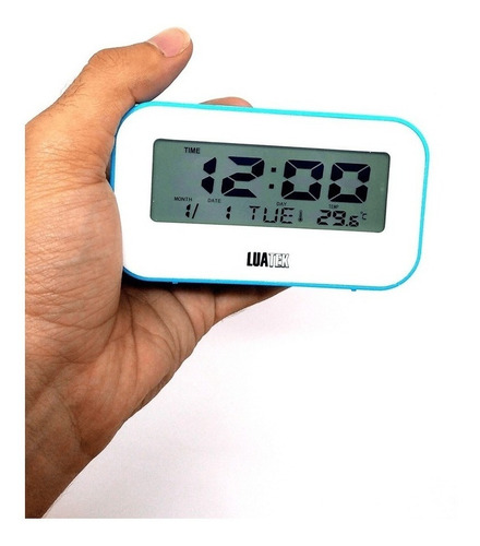 Relógio Digital Iluminado Led Com Despertador Potente