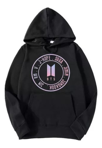 Buzo Canguro Bts Integrantes Logo Nombres Unisex