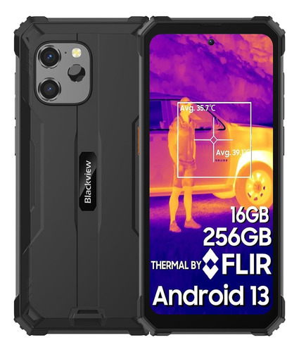 Ip68 Smartphone Robusto Blackview Bv8900  Con Cámara Térmica Flir, 16gb Ram+256gb, Android 13, 10000mah, Cámara 64mp, Pantalla 6.5'' 2.4k, Nfc 