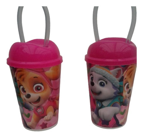 Vaso Pitillo Patrulla Canina, Sky Y Everest Niña X11 Unidade