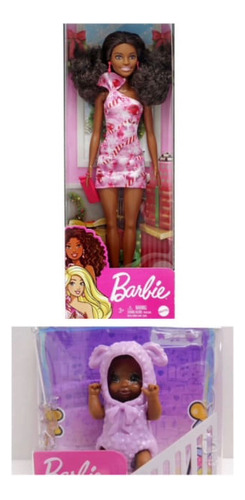 2020 Muñeca Barbie Navideña (morena) Más Barbie Skipper Baby