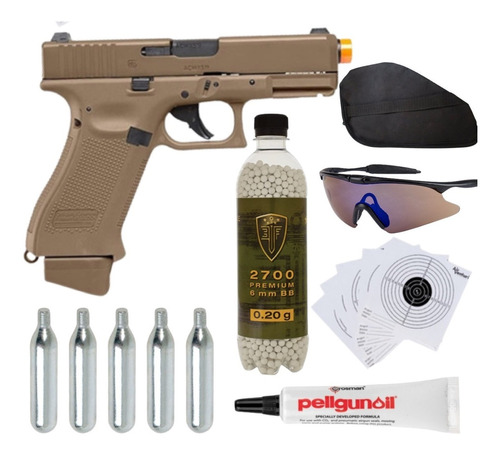 Pistola Glock 19x Co2 6mm Blowback Airsoft  Xchws P