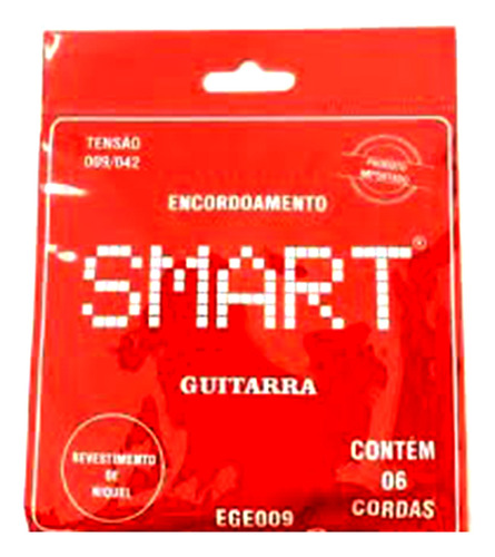 Encordoamento Para Guitarra Smart Ege009 0.09 Em Níquel
