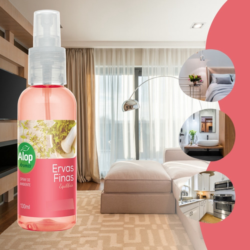 Spray De Ambientes E Tecidos 130 Ml Ervas Finas Alop