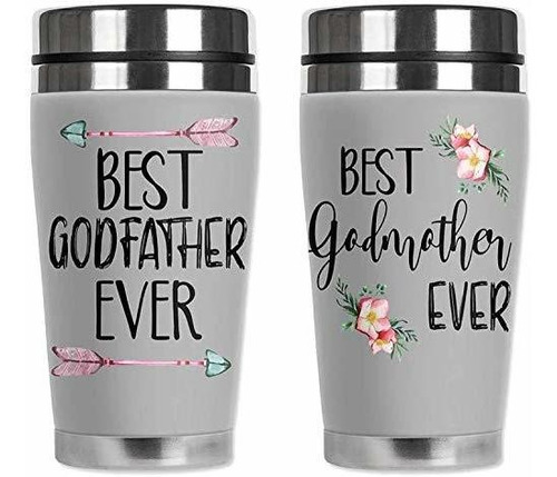 Set De Regalo Mugzie Couple Coffee Mug - El Mejor Padrino Y 