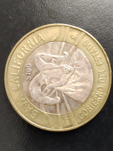 Moneda $100 Pesos Conmemorativa Baja California 