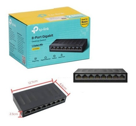 Switch Gigabit De 8 Puertos De Escritorio Tp Link Tl-ls1008g