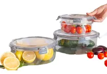 Comprar Set 3 Tapers Contenedores Organizadores Plastico 1l  2l 3l