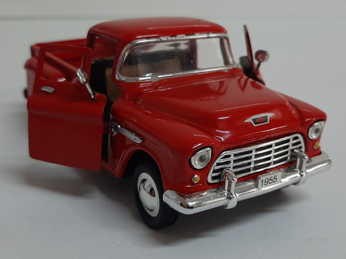 Miniatura Caminhonete Chevrolet 1955 1:36 Vermelha Sun Star 