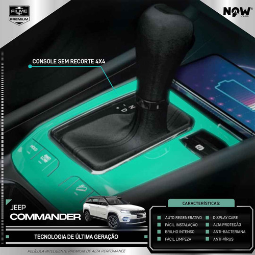Película Proteção Console Ar Jeep Commander 22 23 2024 2025