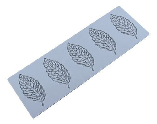 Molde De Silicona Para Fondant Con Forma De Hoja 5 Cavidades
