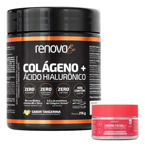 Kit Colágeno Verisol Com Ácido Hialurônico Renova Be