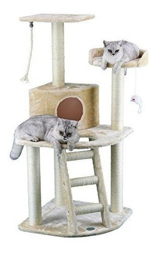 Go Pet Club Cat Tree Condo House, 32w X 25l X 47.5h Pulgadas