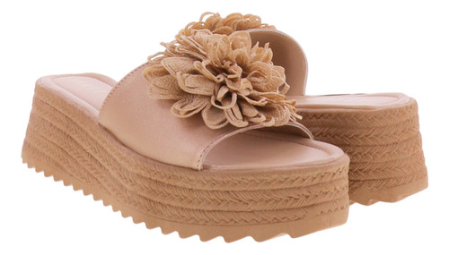 Sandalias De Plataforma Banda Con Flor Decorativa Erez