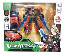 Comprar Figura Auto Robot Conversión Con Luz Y Sonido Color Rojo Color Auto Rojo