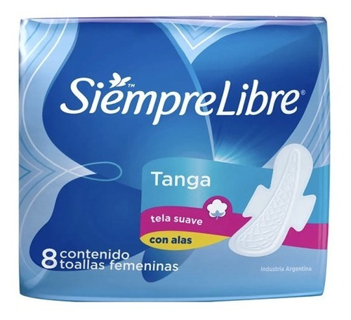 Toallitas Femeninas Siempre Libre Tanga Con Alas 8u