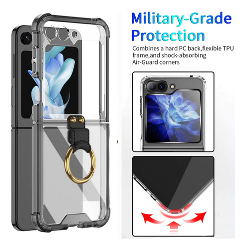 Funda Esq Antishock Con Anillo Para Samsung Galaxy Z Flip 5